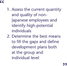 Building a truly global management - Develop managers
