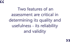 Quality of assessments - Features