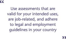 Quality of assessments - Usage