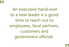 Leadership under pressure - Handover