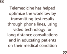 Technology as an enabler - Patient care applications and telemedicine