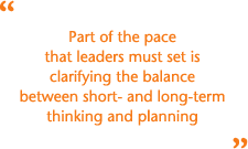 Upside of crisis - Pace-setting