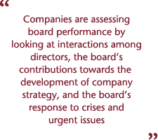 Boards focus on their CEOs - Assessment