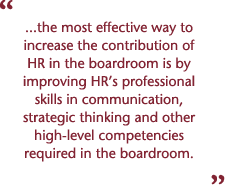 HR in the Boardroom - Contribution