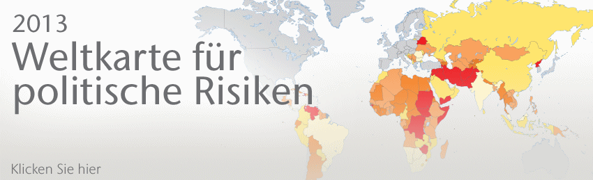 Weltkarte der politischen Risiken 2013