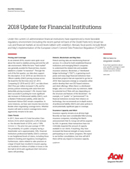 2018 Update for Financial Institutions