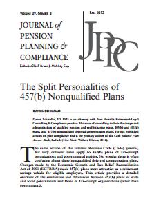The Split Personalities of 457(b) Nonqualified Plans