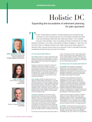 Holistic DC: Expanding the Boundaries of Retirement Planning for Plan Sponsors