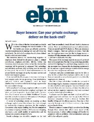 Buyer beware: Can your private exchange deliver on the back-end?