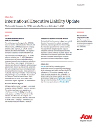 Client Alert: International Executive Liability Update