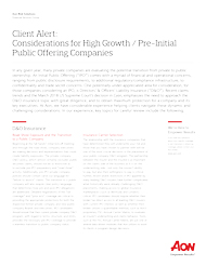 FSG Client Alert – Considerations for High Growth / Pre-Initial Public Offering Companies
