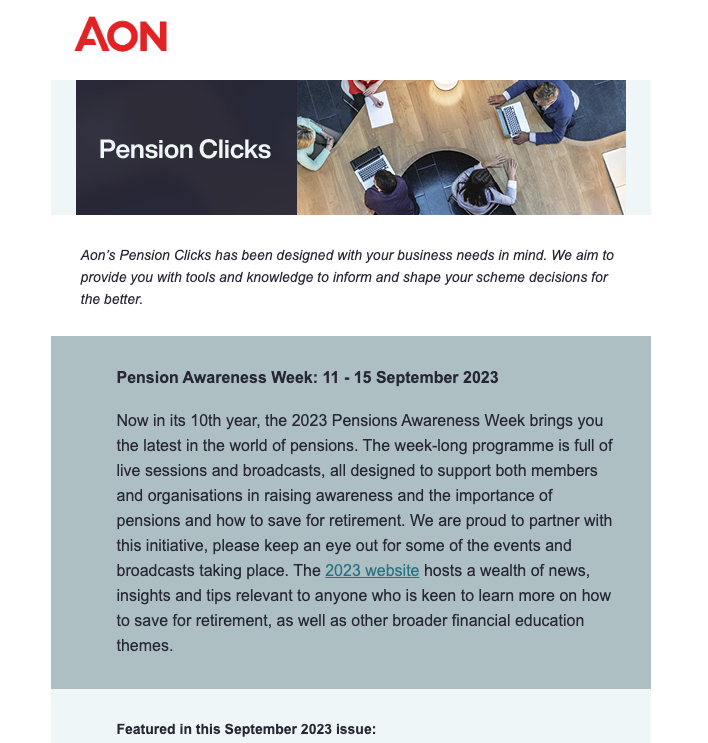 Download the latest pension clicks