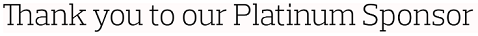 Platinum Sponsor