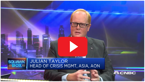 Julian Taylor, Head of Crisis Management, Asia, Aon, shared his views on CNBC Video