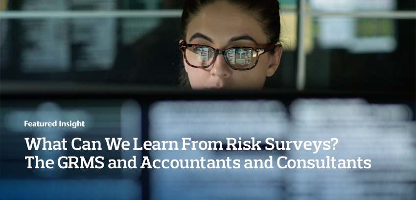 What Can We Learn From Risk Surveys? The GRMS and Accountants and Consultants