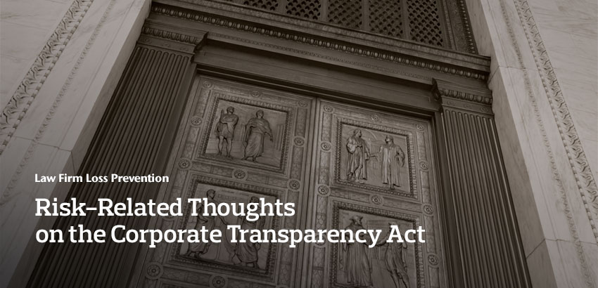 Risk-Related Thoughts on the Corporate Transparency Act