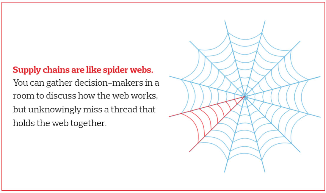 Supply chains are like spider webs