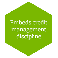 Embeds credit management discipline