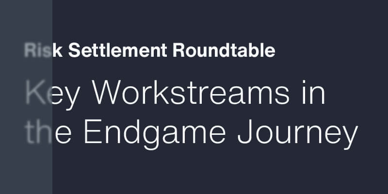 Risk Settlement Roundtable - Key Workstreams in the Endgame Journey