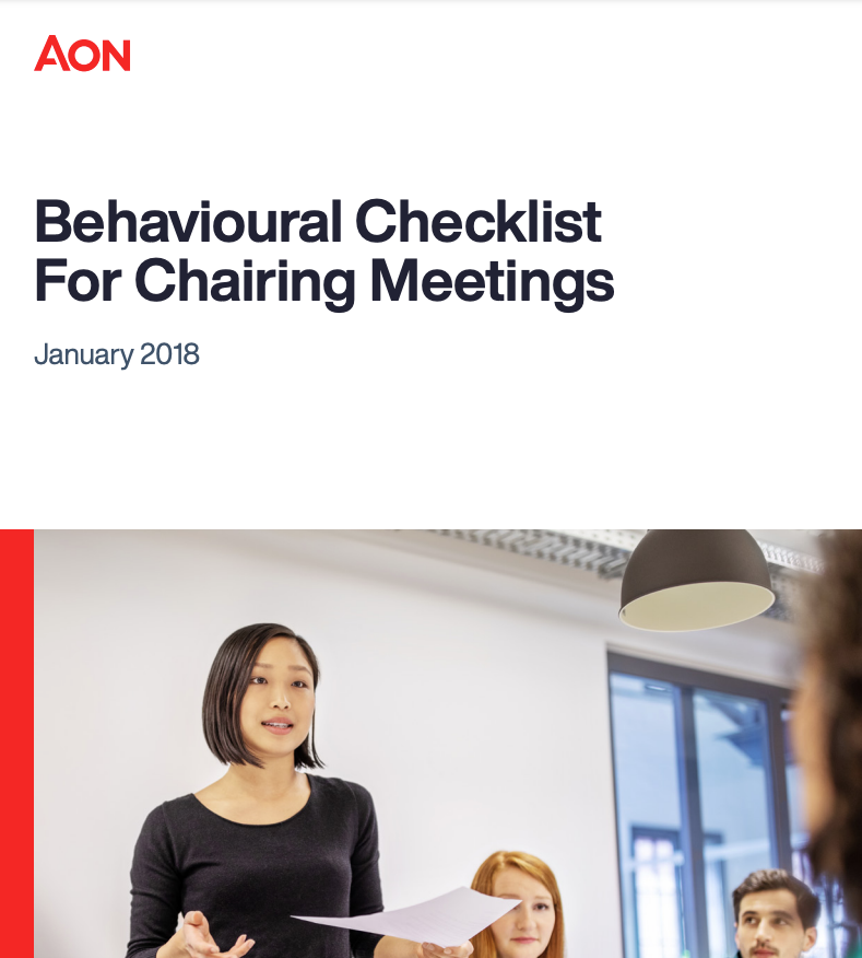 Chairing a Meeting Checklist