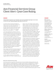 FSG Client Alert – Cyan Ruling