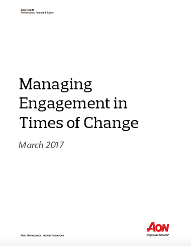 Managing Engagement in Times of Change